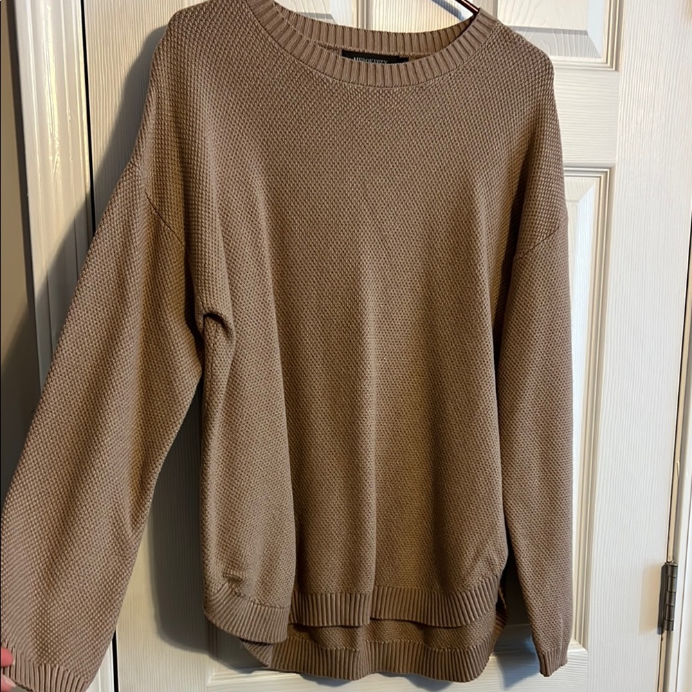 Cozy Tan Knit Sweater